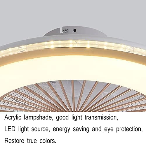 Заграден вентилатор на таванот SDFDSSR со светло, затемнето LED светло и вентилатор за таванот со низок профил со 3-брзински вентилатор