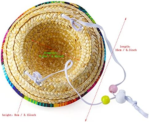 Yewong 3 парчиња миленичиња капа од миленичиња формална врвна капа мексико сомбреро капа каубојска капа куче мачка миленичиња капа за Ноќта на