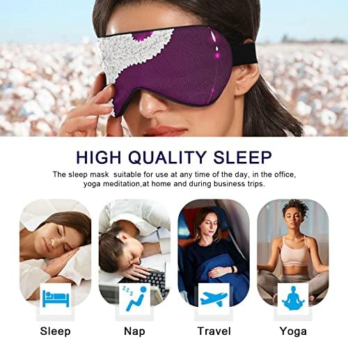 Унисекс спиење маска за очи, виолетова-таи-чи ноќ за спиење маска удобно покритие за сенка на очите