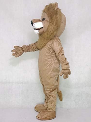 Rushopn реалистична пријателска за животни, насмеани лавови маскота костуми од маскота костуми