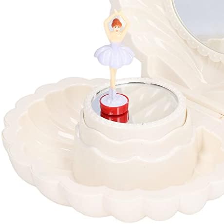 Ccbuy Музички ситници кутија за накит Облик балет девојка музичка кутија со огледало класична ретро мелодија за девојчиња
