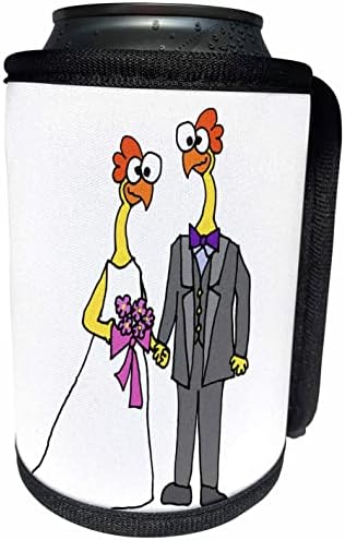 3дроза Смешни Симпатична Гума Пилешко Невестата И Младоженецот Свадба-Може Кулер Шише Заврши