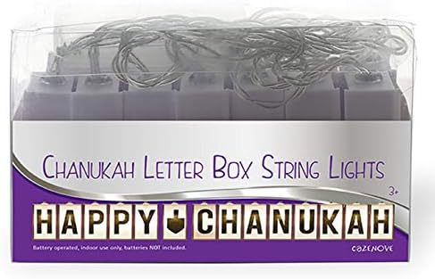 Казенове Среќна светла на жицата на Чанука, ги предводеше украсите на Ханука за дома или забава