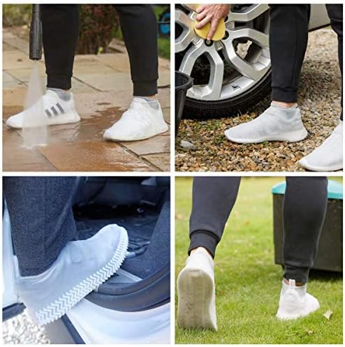 ЗОЕИСТ Силиконски Водоотпорен Чевли Опфаќа Дожд Чорапи, Еднократно Преклопен Чевли Чизми Чевли Покрива Чевли За Внатрешни, Дожд,