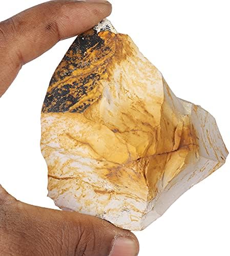 1549,65 КТ. Природен квалитет бел и жолт mukaite jasper заздравување кристал сурово груб лабав кристал за заздравување, правење накит, декортион