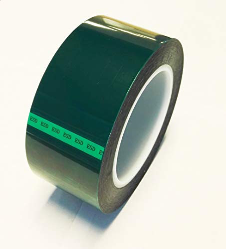 Бертех ЕСД лента, 125 мм x 72 јарди, зелен, полиестерски филм со силиконо лепило