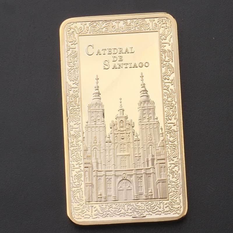 Шпанија Сантијаго Катедрала Златен Бар Комеморативна Монета Златник Занаетчиска Колекција Крст Олеснување Монети Колекционерски Предмети