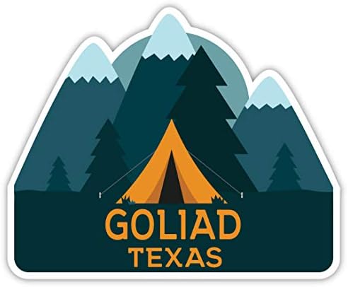 Голиад Тексас сувенир 2-инчен винил декларатор налепници за кампување за кампување дизајн