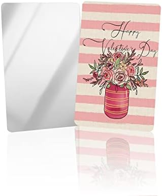 Компактен огледало на Денот на в Valentубените на в Valentубените на Денот на в Valentубените, Мини картички, розови цвеќиња розова