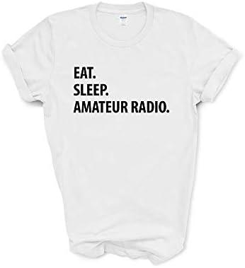 Сограѓани пријатели - аматерска радио маица, јадете спиење аматерски радио кошула женски подароци
