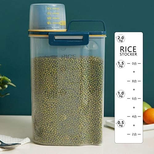 Pdgjg Домашно Складирање Храна Кофа Со Ориз Кујна Пластични Зрна Кутија За Складирање Отпорна На Инсекти Запечатена Резервоар За Складирање