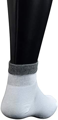Чорапи со дијабетичар на глуждот на глуждот Јоманмамор со лесна пети и необврзувачки врв, 6 пара l големина