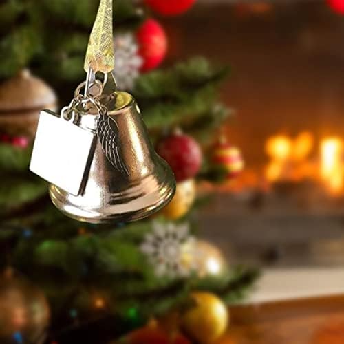 Божиќ и Венци Божиќ Со Кратка Должина На Отворено Популарна Декорација На Трпеза Златно Метално Ѕвоно Божиќни Обесени Орнаменти На Божиќни