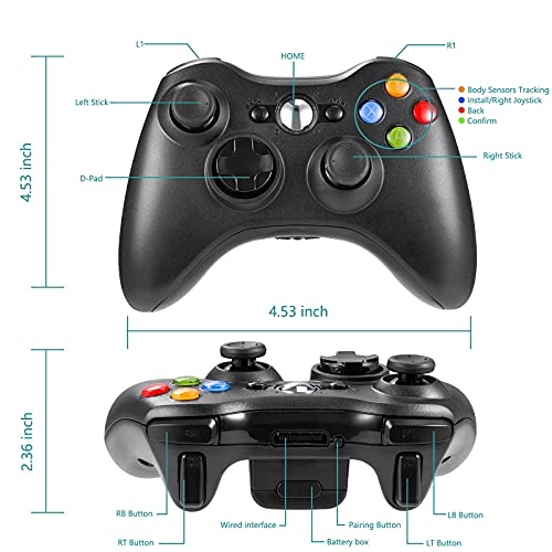 Xbox 360 Контролер, YHT 2.4 G Безжичен Контролер Gamepad Далечински Управувач Со Двојни Шок Вибрации За Microsoft Xbox 360 Тенок КОНЗОЛА КОМПЈУТЕР