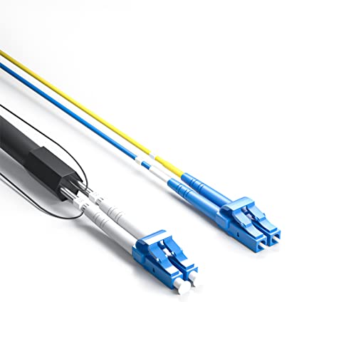 10GTEK 4G/5G Оптички кабел за оптички станици, кабел за влакна на FC, оклопни кабел, единечен режим 9/125μm, ПВЦ, 330 стапки/100 м