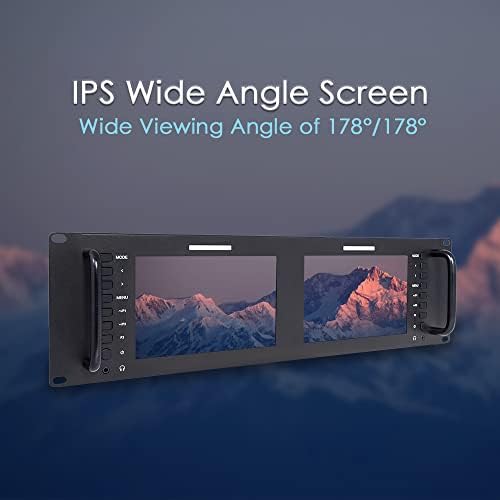 FEELWORLD D71 Dual 7 Инчен 3RU Емитување SDI Монтажа Монитор IPS 1280X800 HD Lcd Екран 3G SDI HDMI AV Влез И Излез