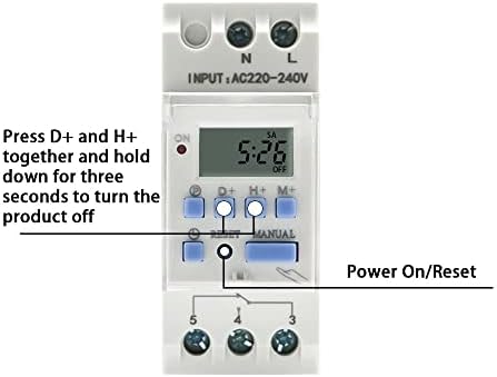 THC15A 2 WIRE неделно 7 дена програмабилен дигитален временски прекинувач за време на временскиот прекинувач за контрола на тајмерот AC 220V 230V