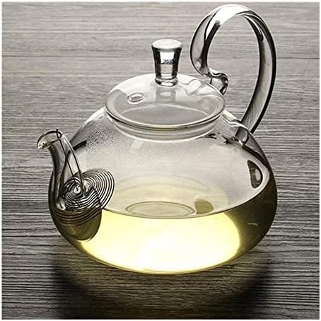 Котел 600 ml стаклен чајник отпорен на топлина со филтерски чајници