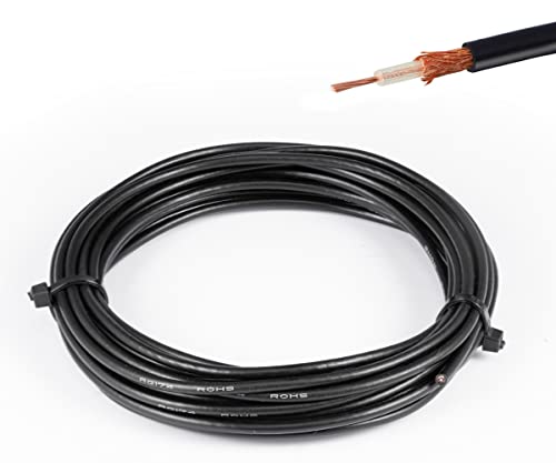 Pobady RG174 RF коаксијален кабел црн 50ом 16,4ft/5m