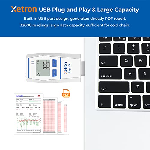 Xetron Elog10 Термометар Податоци Логер водоотпорен qu -22~158€Usb Температура Рекордер, Еднократно Влажност Логер Извоз На Податоци