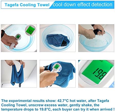 Тагефа Крпа За Ладење 20 Пакувајте Крпи За Мраз, Меки Дише, Ултра фини Влакна, Супер Абсорбента, Брза Ладна крпа, За Куглање, Јога, Патување, Кампување,