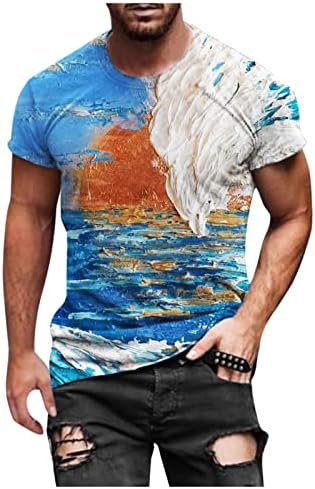 Маж за кратки ракави кошула мускуларна фитнес 3Д печатена персонализирана модна маичка модерна маица маица