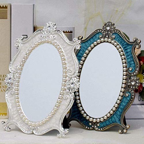 Огледало за ретро шминка YUESFZ, HD Vanity Mirror, Desktop Dome Mirror, еднострано огледало на огледало за фустан.