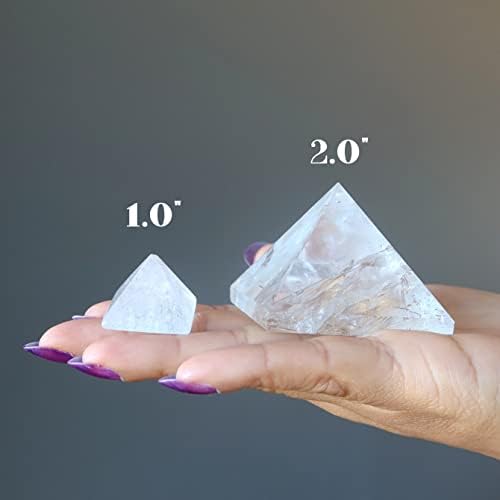 Сатенски кристали чисти кварц пирамида заздравување кристал 2.0-2,25 инчи