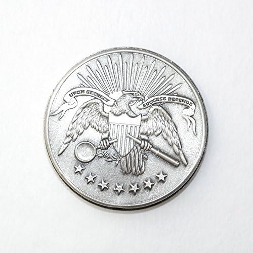 Американски Традиции Шпион Монета-Железо Со Антички Калај Позлата