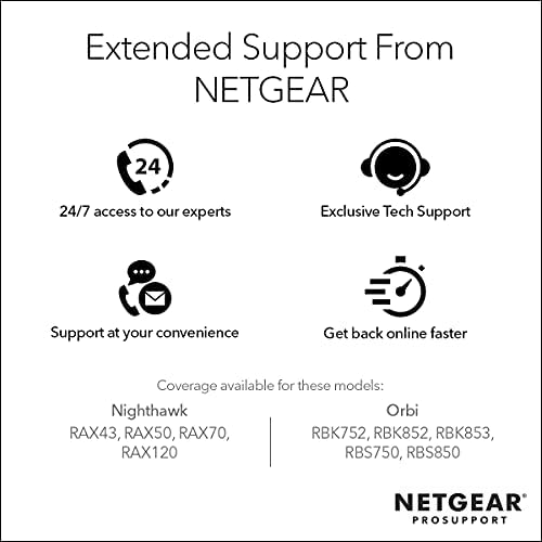Netgear Prosupport 2-годишен експерт 24X7 на побарувачка Техничка поддршка за производи за домашни мрежи