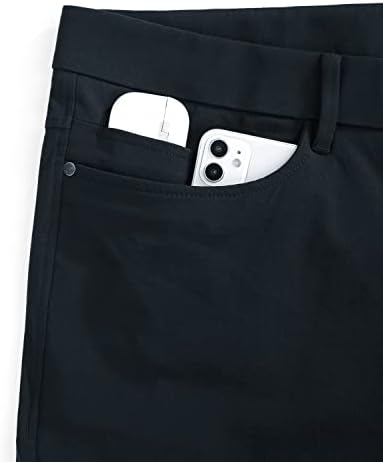 CRZ Јога Машка целодневна удобност Панталони за голф со 5 џебови-30 /32 Брза суво лесна обична работа панталони за истегнување
