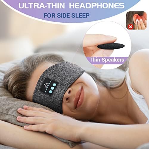 Слушалки за спиење безжични Bluetooth лента за глава - Удобни слушалки за спиење за очи, спортски глава, Earbuds Electronics Tech Gadgets, Божиќни