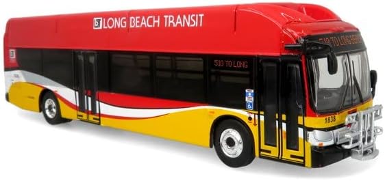 Нов флаер Xcelsior XN40 Transit Bus Long Beach Transit 510 до долго колекцијата Bus & Motorcoach 1/87 Diecast Model со иконични реплики 87-0433