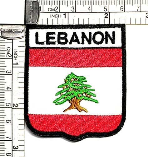 Кленплус 2 парчиња. 2. 6Х2, 3 ИНЧИ. Национално Либанско Знаме Закрпи Знаме Земја Воена Тактичка Везена Апликација Железо На Лепенка