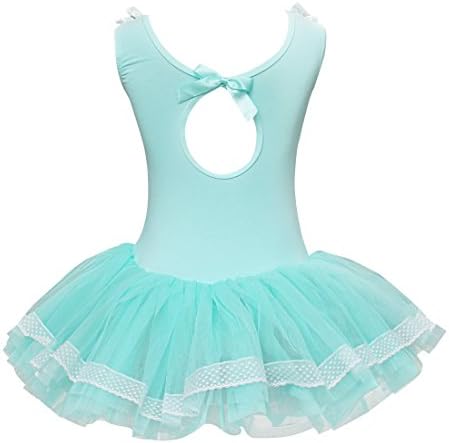 FeeShow Kids Girls Ballerina Ballet Ballet Dance Tutu фустан Леотард здолниште за балки за танцувачки облеки