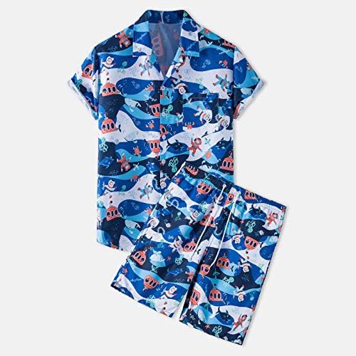 2022 Спортска облека за надворешни работи на плажа панталони Машки печатени кратки комплети и 2-парчиња кошули шорцеви летни мажи костуми