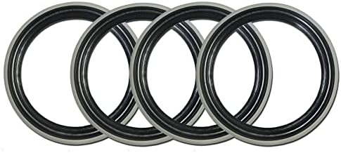 Атлас 12 Црн бел wallиден гумен дискол, круг прстен прстен за гума на гума, сет на 4