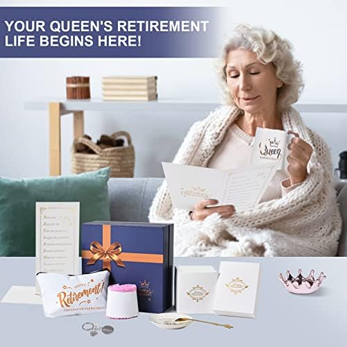 Подароци за пензионирање за жени 2022 година - Среќни пензиски подароци со луксузни подароци кутија за соработник, наставници, медицински сестри,