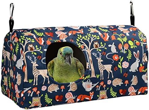 Папагал кокатиел топла куќа гнездо гнездо гнездо кревет зимски висечки хамак птици спиење кревет папагал постепено креветот полиестерска ткаенина што се пее за п?