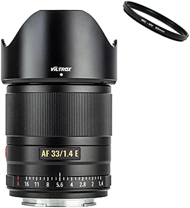 VILTROX 33mm F1. 4 STM Автоматски Фокус Премиер Објектив APS-C Компактен Голем Отвор Објектив За Sony E Монтирање Камера Црна A6500 A6300