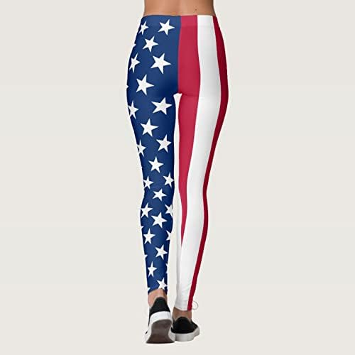 Американско знаме патриотско нозе женско високо половината американско знаме јога панталони Беспрекорни лесни атлетски еластични хулахопки