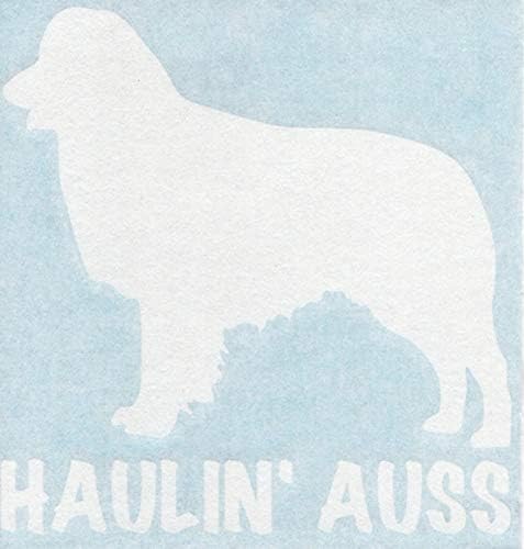 Во моментов Декларации Хаулин 'Аус Австралискиот овчар - автомобили Камиони Мопед Хард Хар Автомобилска занаетчиска лаптоп Винил Декл