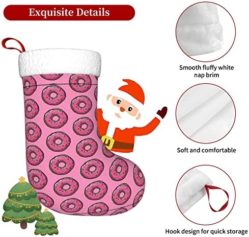 Cutedwarf Donut Cristma Codrings Божиќни украси на дрво Божиќни чорапи за Божиќни празнични забави подароци 18-инчи