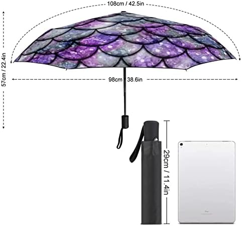 Сирена Патување Чадор Ветроупорен 3 Пати Автоматски Отворен Затвори Преклопен Чадор За Мажи Жени