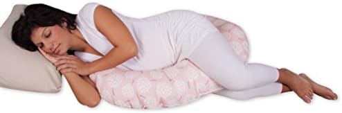 Leachco Snoogle Mini Chic - Компактна странична перница за бременост за спиење - праска од глуварче