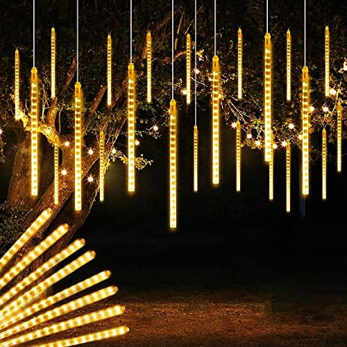 Avanlo метеорски туш светла на отворено светло за дрво, декор за осветлување подолго 20 инчи 8 цевки 384 лепење на лепење на мразните