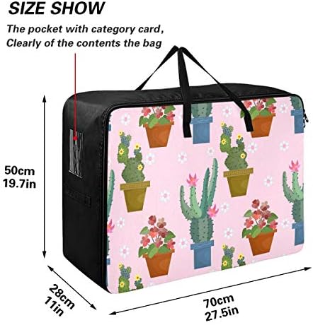 Н / А Торба За Складирање Облека Под Креветот За Јорган-Торба За Организатори На Симпатични Кактуси Со Патенти Декорација За Складирање
