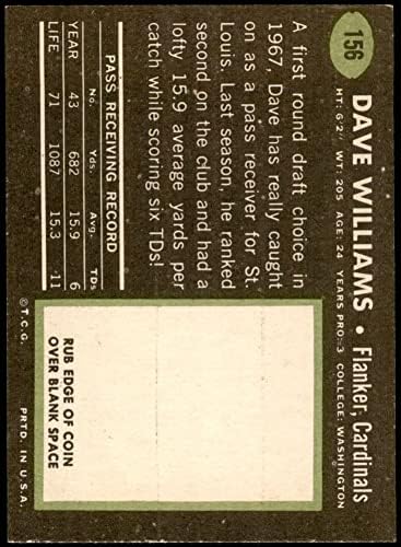 1969 Топпс 156 Дејв Вилијамс Св. Луис кардиналс-ФБ НМ+ кардиналс-ФБ Колорадо