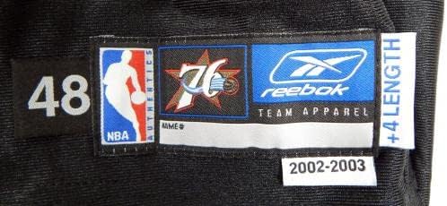 2002-03 Philadelphia 76ers Monty Williams 5 игра издадена Black Jersey 48 827 - НБА игра користена