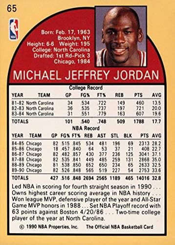 Мајкл Jordanордан 1990-91 Кошаркарска картичка 65